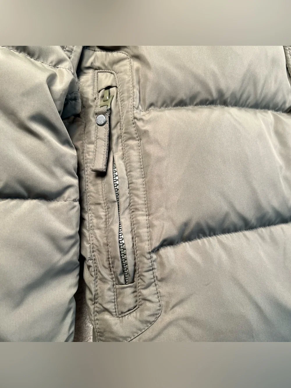 Andrew Marc New York Down Filled Puffer Coat Green Removable Hood Faux Fur XXL